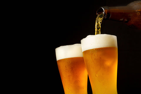 Wheat beer glasses